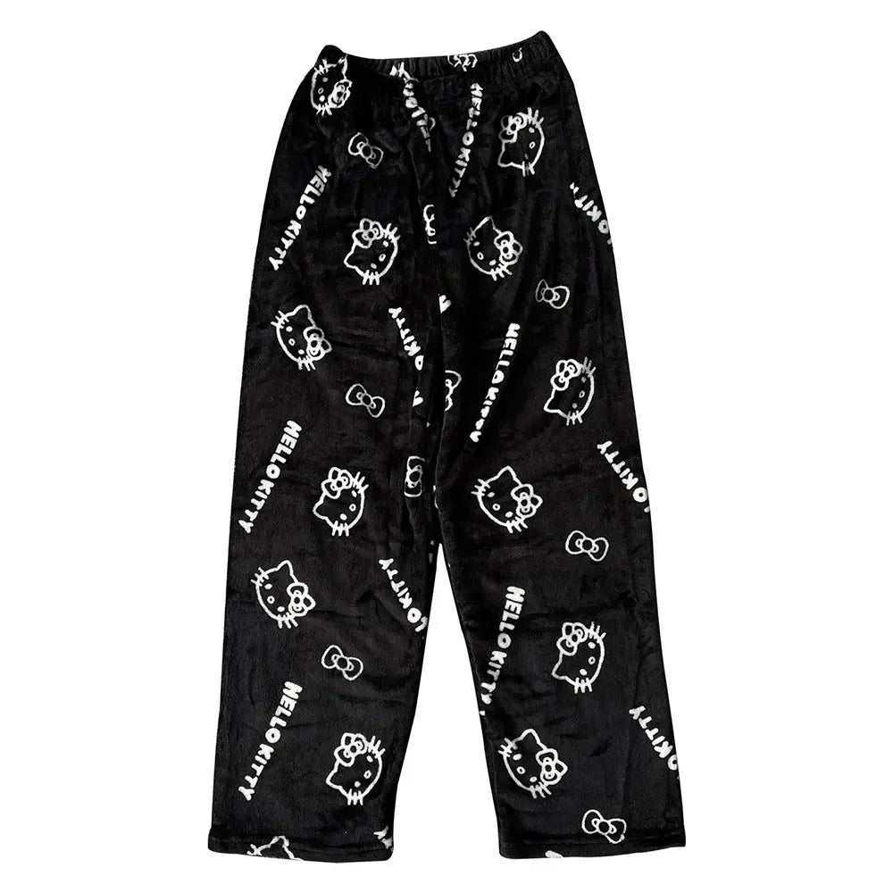 Y2K Hello Kitty Pajamas Pants Sanrio Anime Women&
