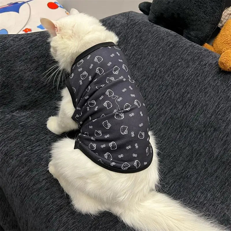 Kawaii Sanrio Flannel Pet Vest – Hello Kitty Cat & Small Dog Outfit