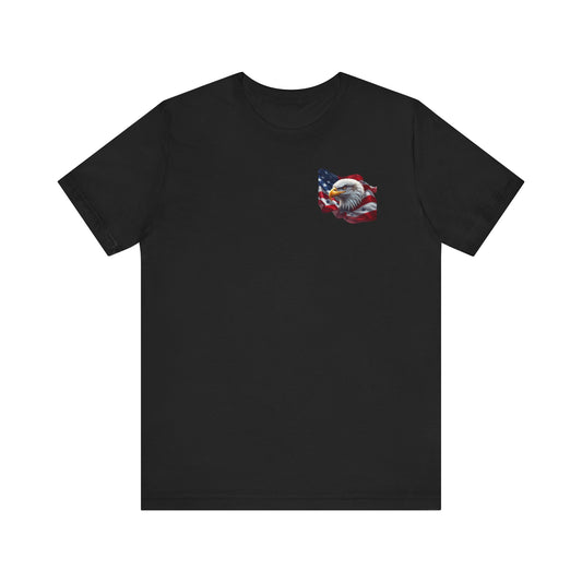 Patriotic Bald Eagle T-Shirt - American Flag Graphic Tee