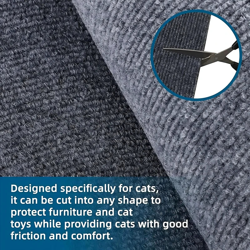 Cat Scratch Mat Trimmable Self-Adhesive Carpet Mat Pad Anti Cat Pet Scratcher Furniture Couch Corner Indoor Sofa Wall Protector