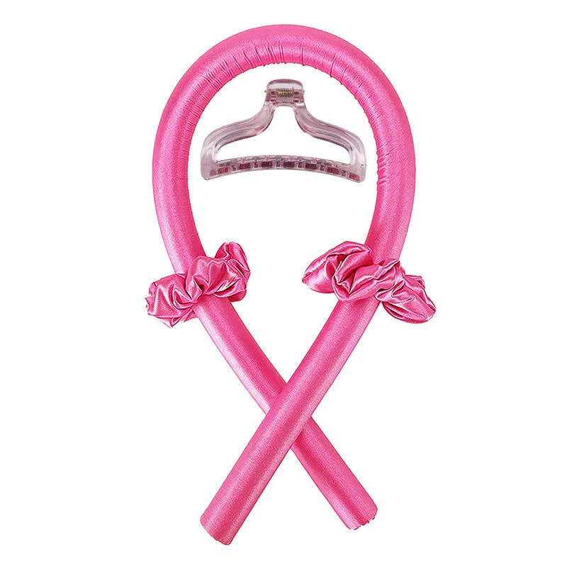 Heatless Curling Rod Headband Lazy Natural Soft Wave DIY Hair Rollers Curling Rod Curls with Hair Claw Clip Salon Styling Tools