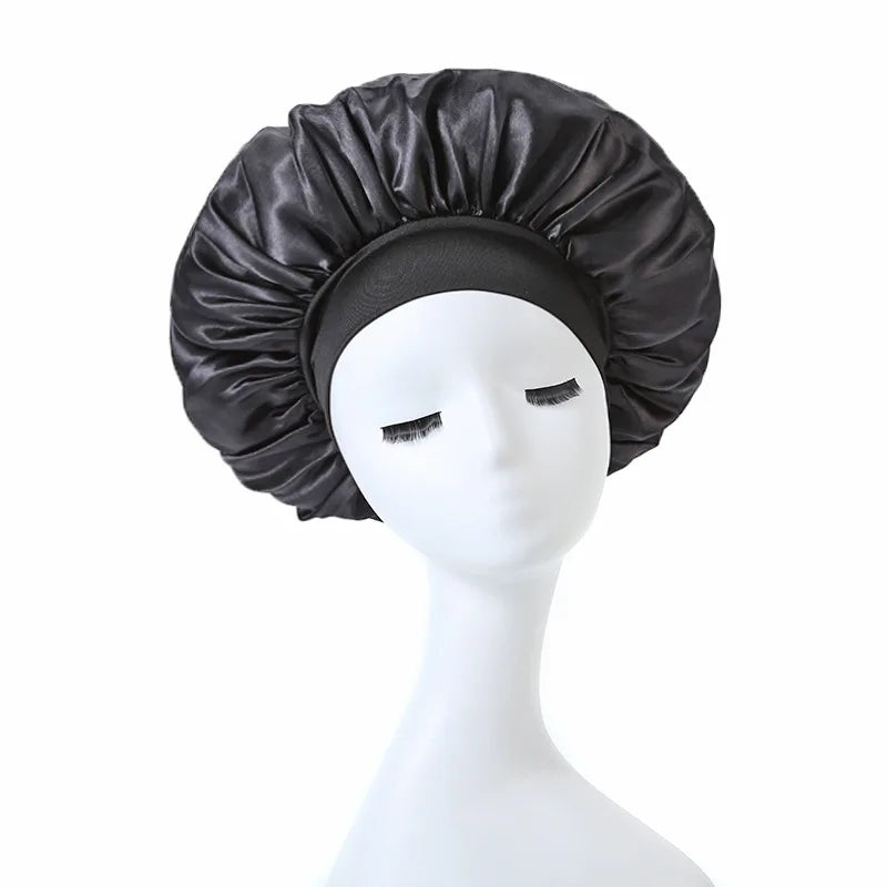 Newly Satin Night Hair Cap Women&