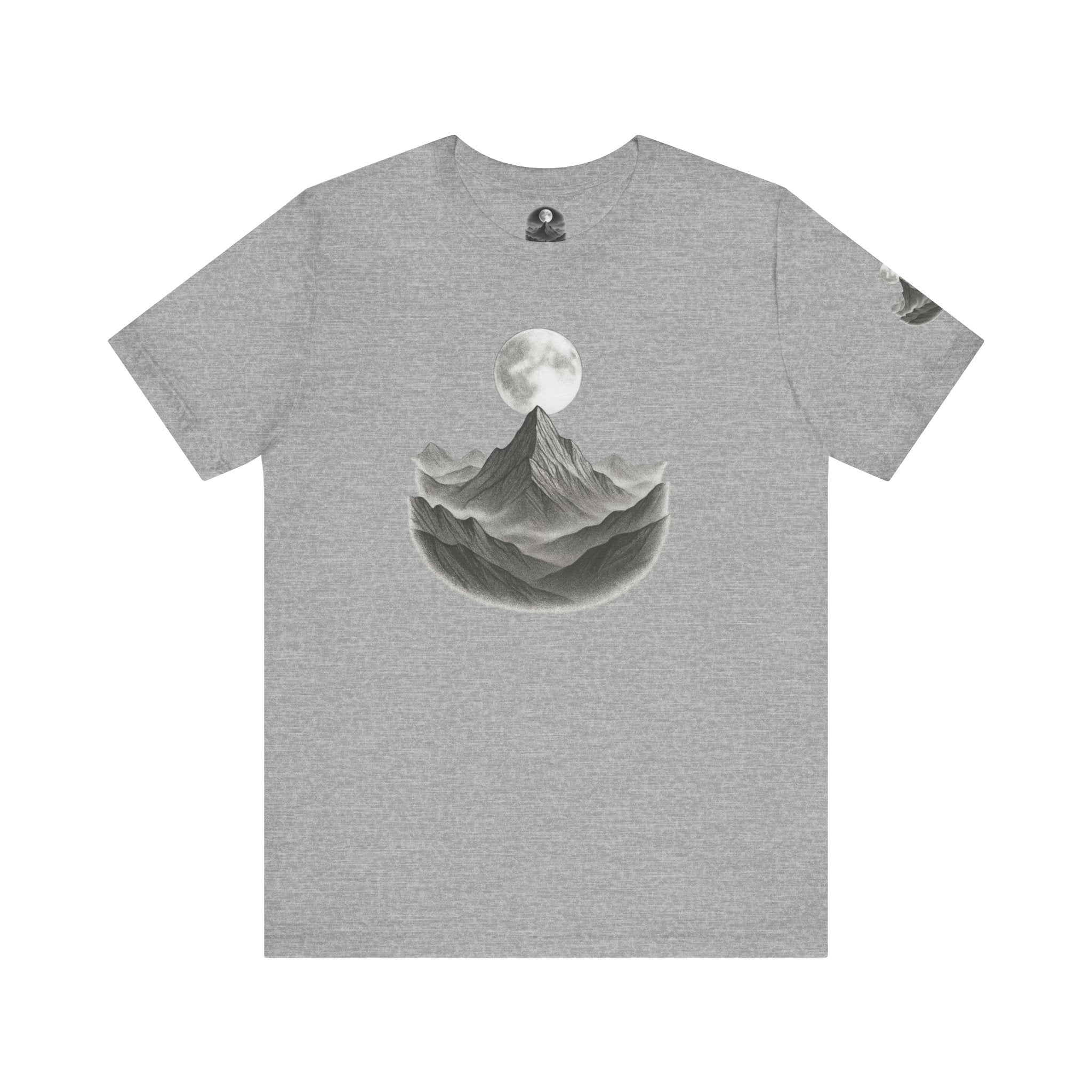 Mountain Moon Unisex Tee | Nature Lover Gift | Graphic T-Shirt | Adventure Apparel | Outdoor Enthusiast Fashion | Casual Wear