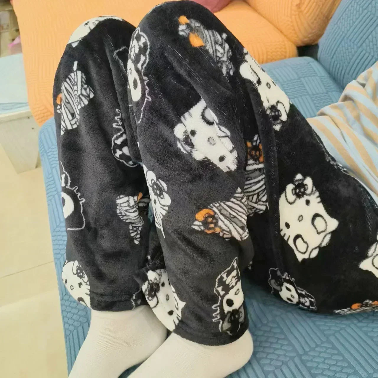 Y2K Hello Kitty Pajamas Pants Sanrio Anime Women&