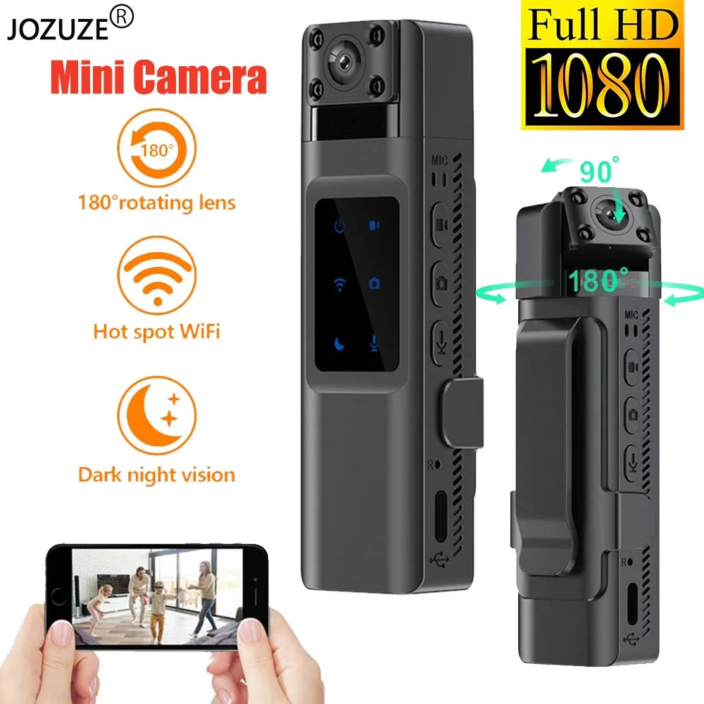 JOZUZE Mini Camera Portable Police Pocket Sport Digital Voice Video Business Conference 1080P Wearable Body Cam Riding Recorder