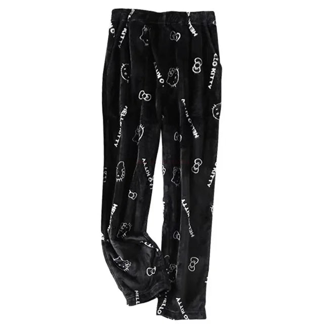 Y2K Hello Kitty Pajamas Pants Sanrio Anime Women&