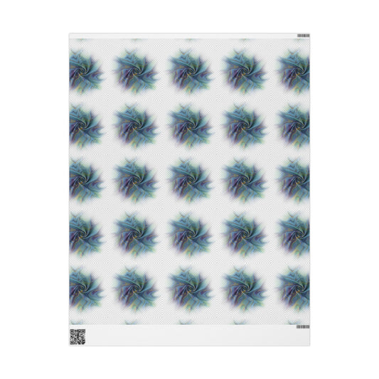 Wrapping Paper Roll — Iridescent Marble Swirl Pattern