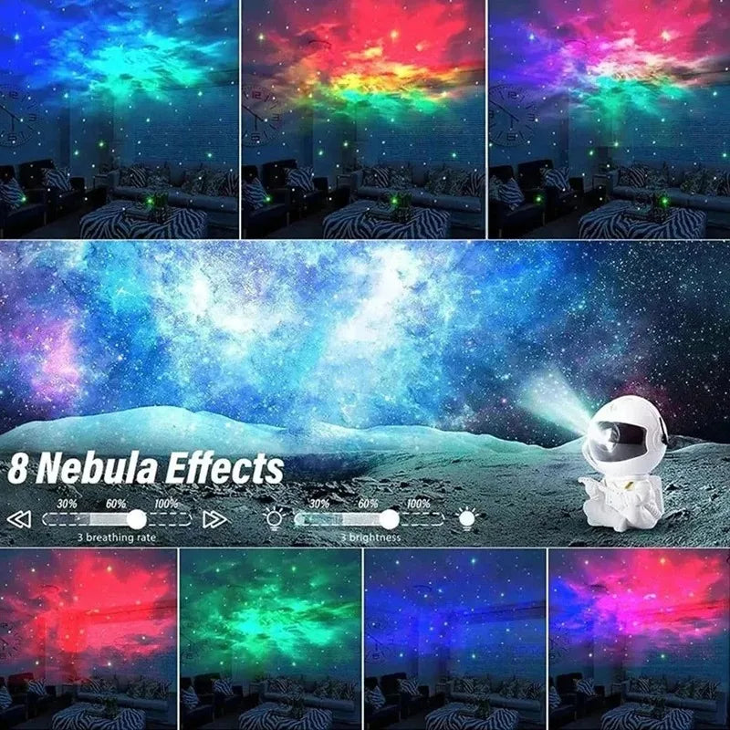 Astronaut Galaxy Projector Night Light – Starry Nebula Ceiling Lamp