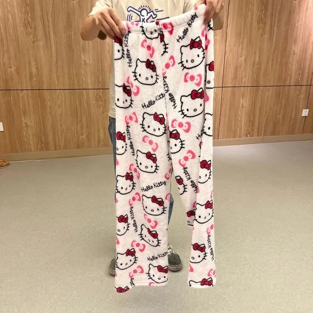 Y2K Hello Kitty Pajamas Pants Sanrio Anime Women&