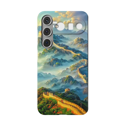 Great Wall Landscape Phone Case — Scenic Mountainous Sunrise Snap Case