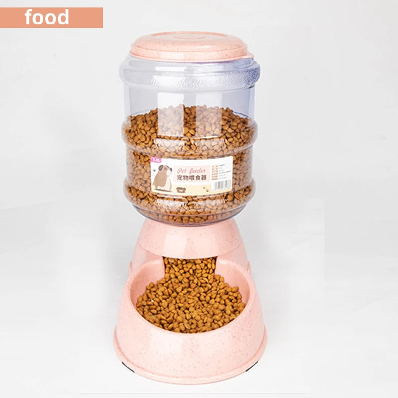 Large Capacity Pet Feeder & Water Dispenser – Automatic Bowl for Cats & Dogs