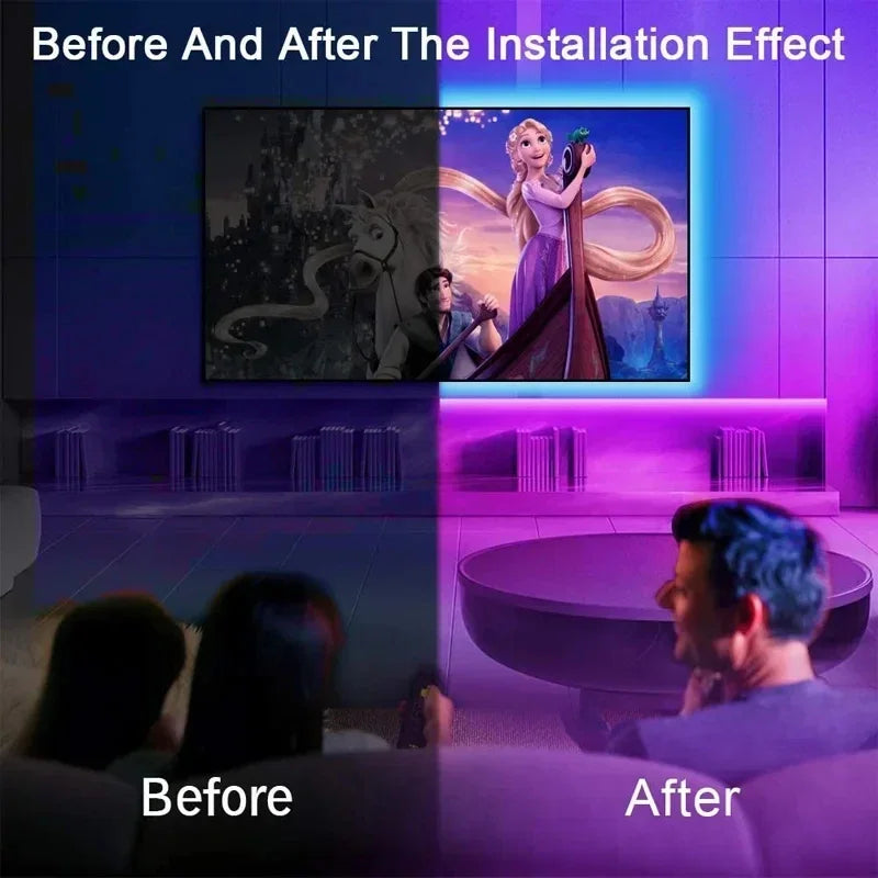RGB LED Strip Lights with APP Control – USB Powered 5050 Light Tape