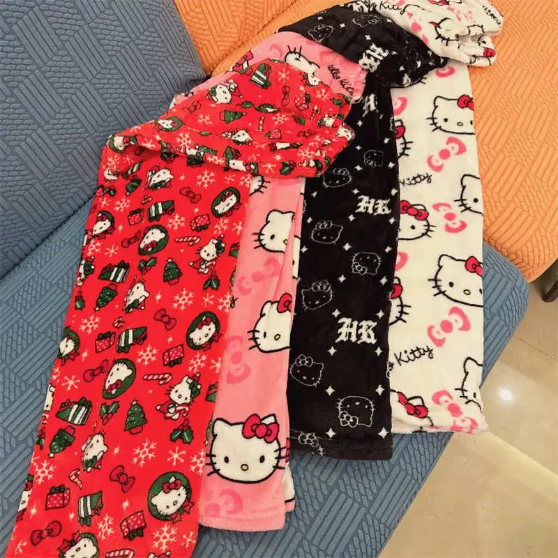 Y2K Hello Kitty Pajamas Pants Sanrio Anime Women&