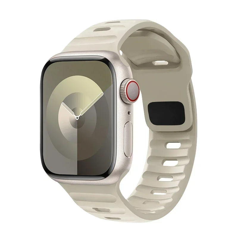 Silicone Sport Strap For Apple Watch Band 49mm 45mm 44mm 42mm 40mm 41mm 38 correa bracelet iwatch Series 9 8 7 6 5 4 3 se ultra