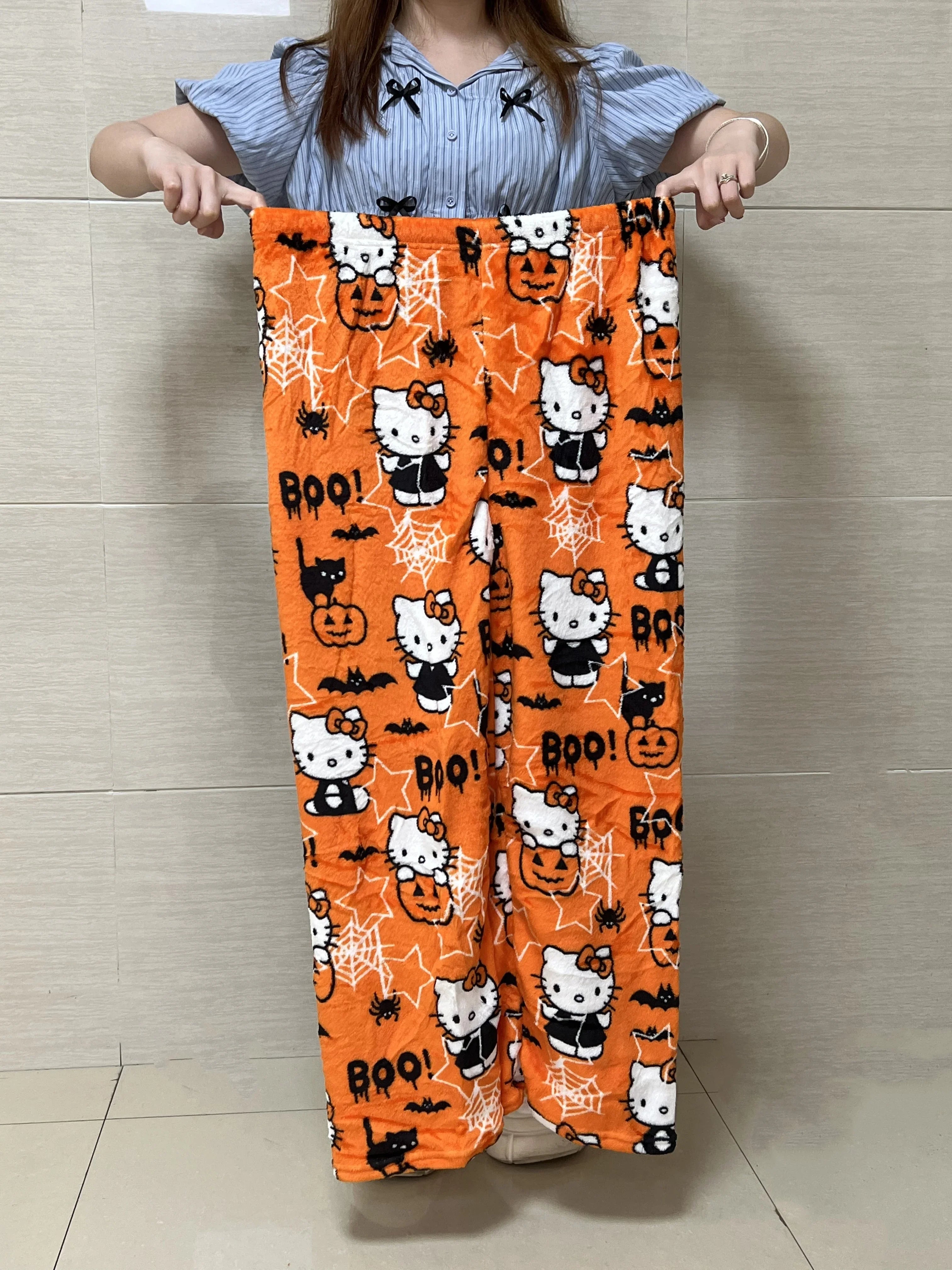 Y2K Hello Kitty Pajamas Pants Sanrio Anime Women&