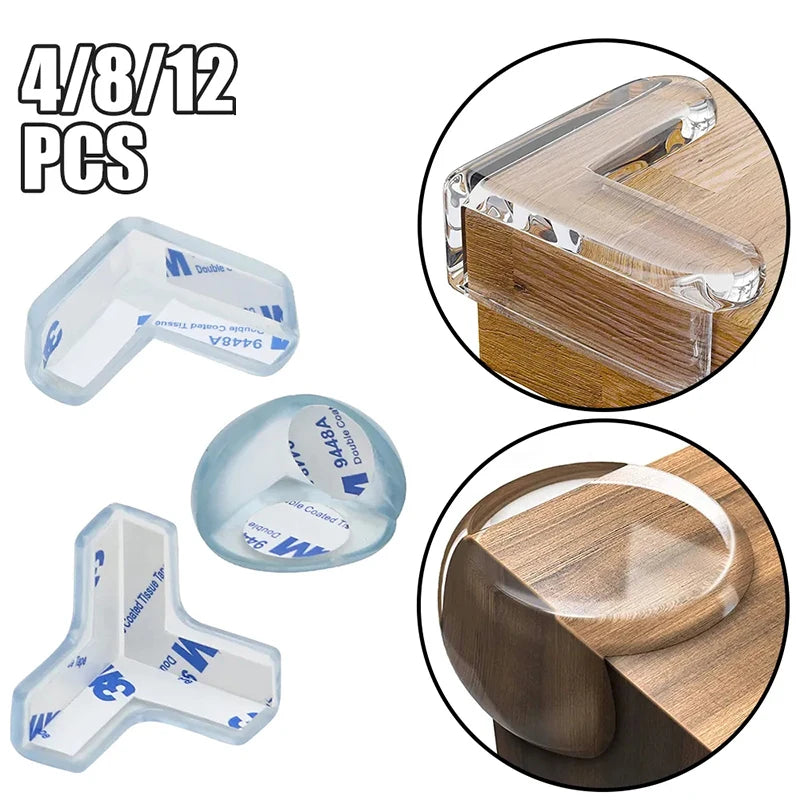 Baby Safety Silicone Table Corner Protector Furniture Edge Protection Cover Transparent Children Anti Collision Edge Guards