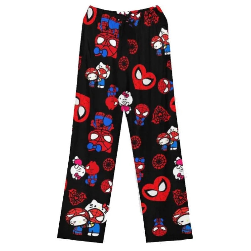 Y2K Hello Kitty Pajamas Pants Sanrio Anime Women&