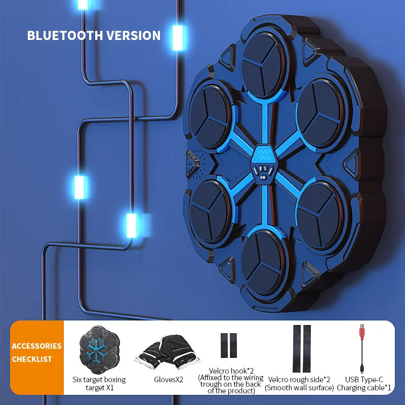 Smart Music Boxing Machine – Wall-Mounted Reaction & Punch Training Pad