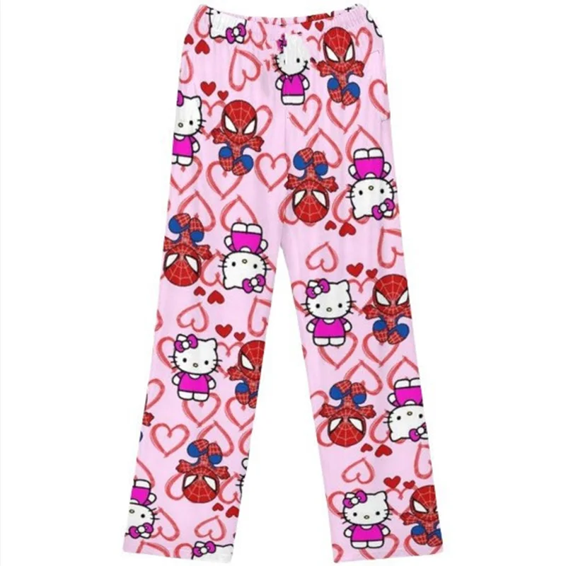Y2K Hello Kitty Pajamas Pants Sanrio Anime Women&