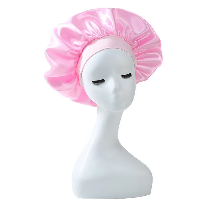 Newly Satin Night Hair Cap Women&