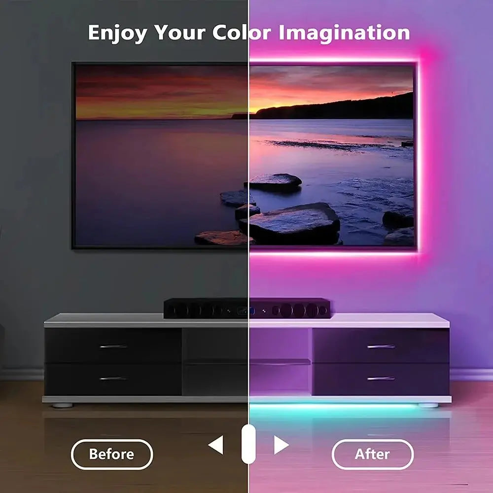 LED Strip Lights for TV ,Bluetooth USB TV Backlight Kit with Remote,5050SMD 5V RGB LED Lamp Tape for Home Decor Lighting Flexibl