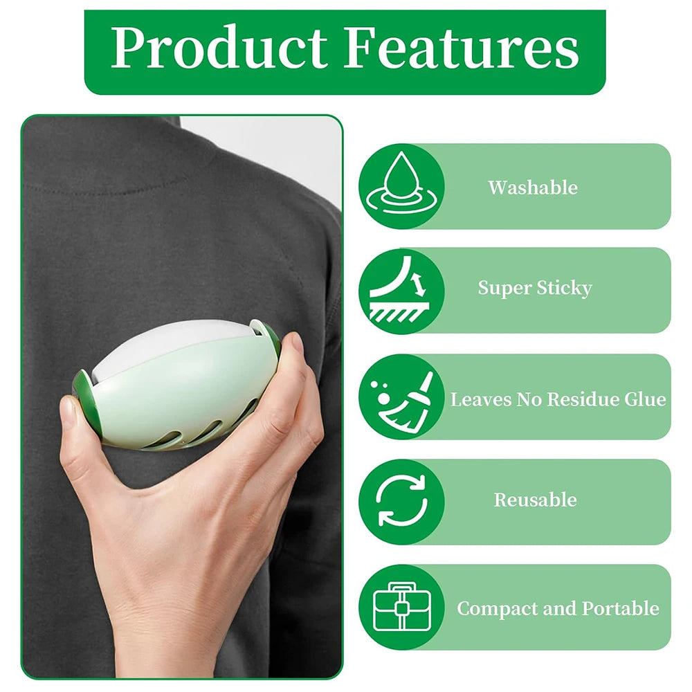 1 Household Portable Sticky, Washable, Reusable Mini Roller Brush Ball, Suitable For Pet, Hair, Clothing And Other Cleaning