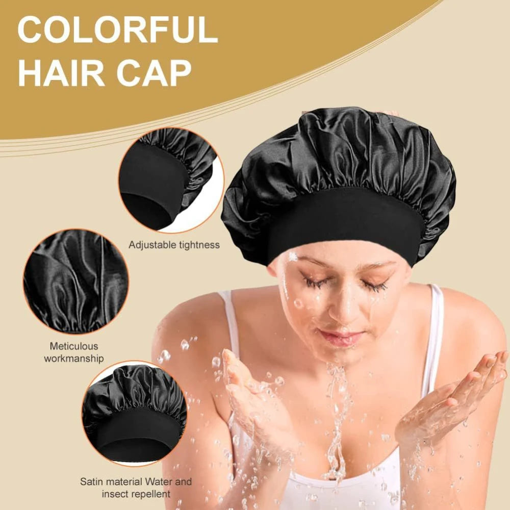 Newly Satin Night Hair Cap Women&