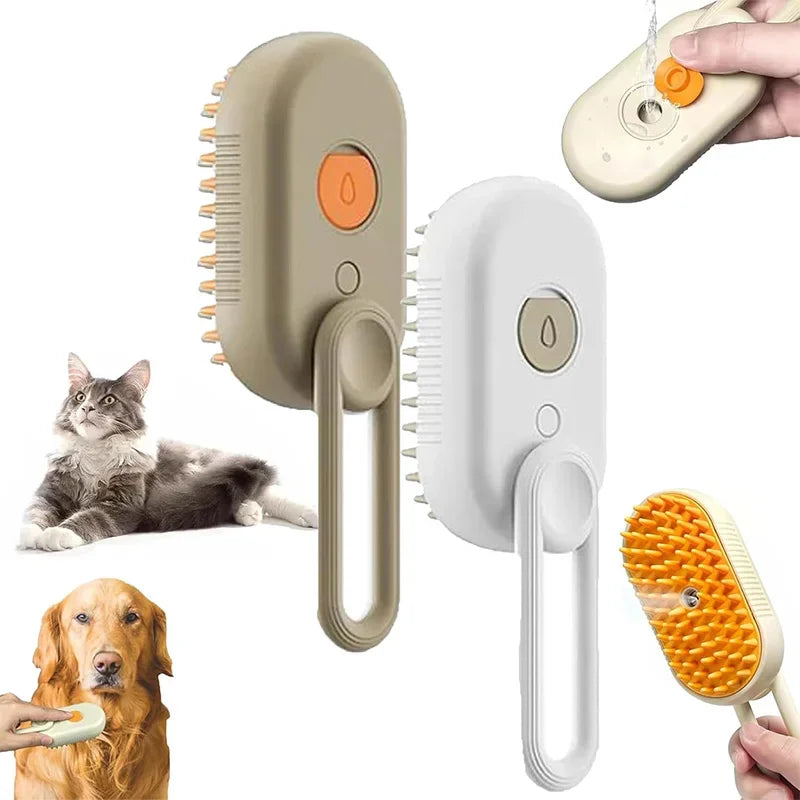 Xiaomi 3-in-1 Cat & Dog Steam Brush – Electric Grooming & Hair Removal Comb