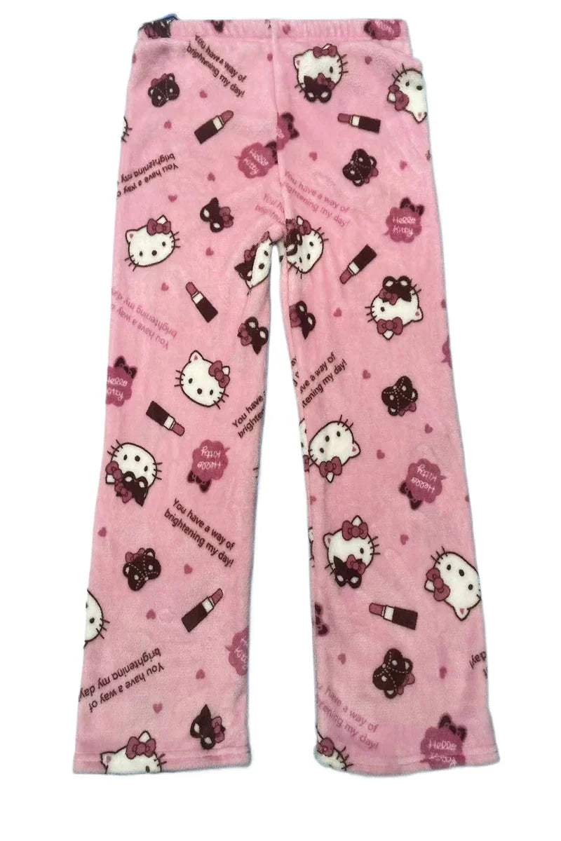 Y2K Hello Kitty Pajamas Pants Sanrio Anime Women&