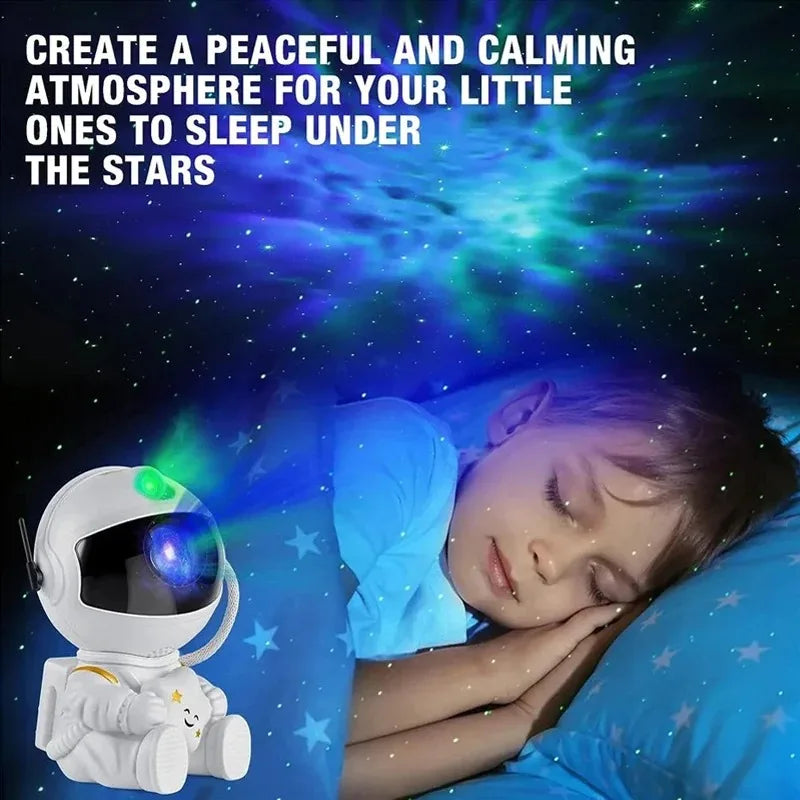 Astronaut Galaxy Projector Night Light – Starry Nebula Ceiling Lamp