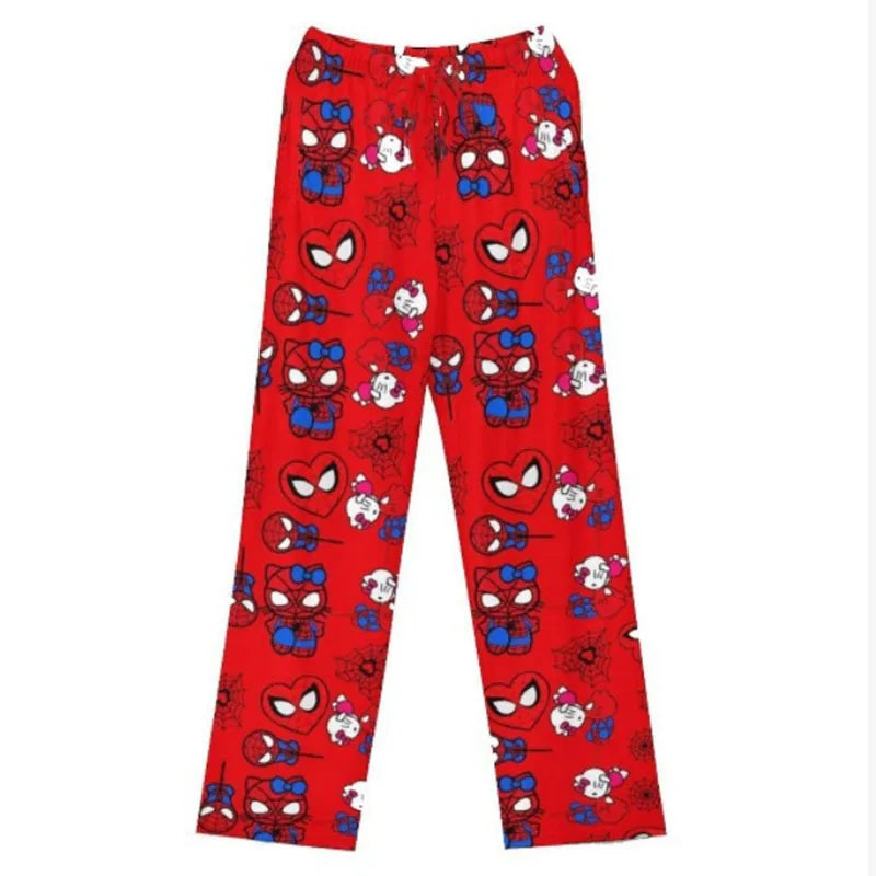 Y2K Hello Kitty Pajamas Pants Sanrio Anime Women&