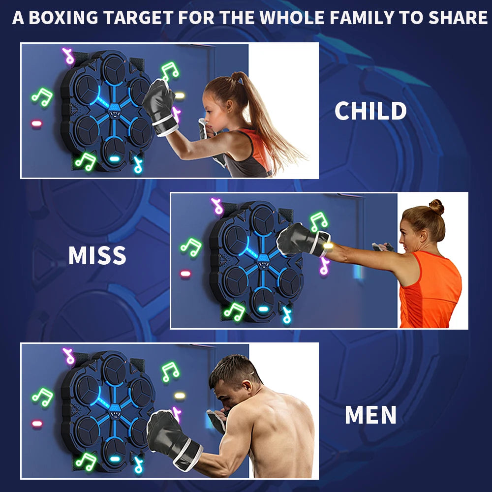 Smart Music Boxing Machine – Wall-Mounted Reaction & Punch Training Pad