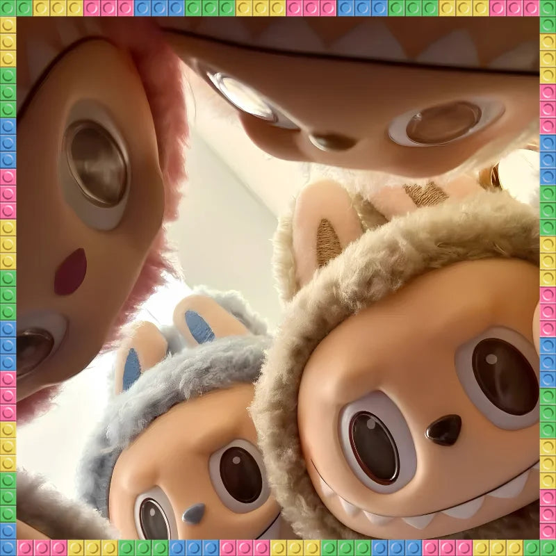 1:1 High Quality for La BuBu Blind Box Series PVC for La BuBu Macaron Pendant Doll Monster Keychain Birthday Christmas Gift