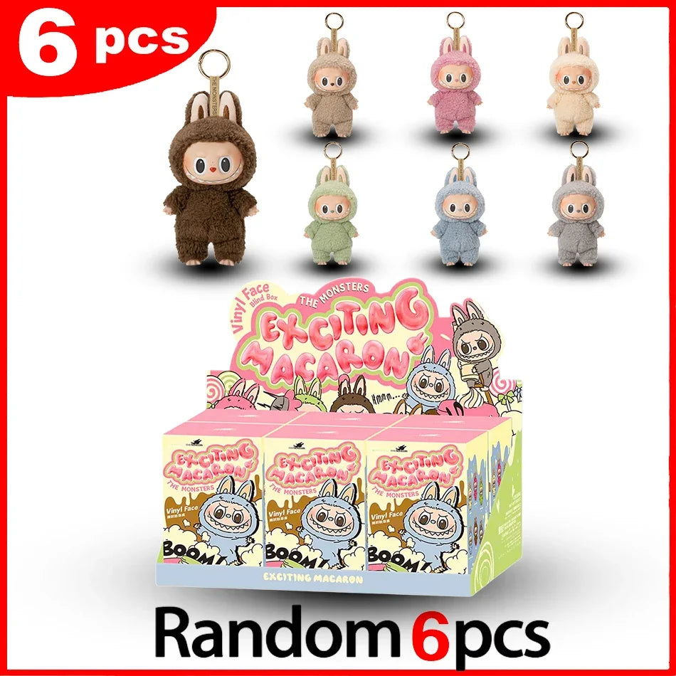 1:1 High Quality for La BuBu Blind Box Series PVC for La BuBu Macaron Pendant Doll Monster Keychain Birthday Christmas Gift