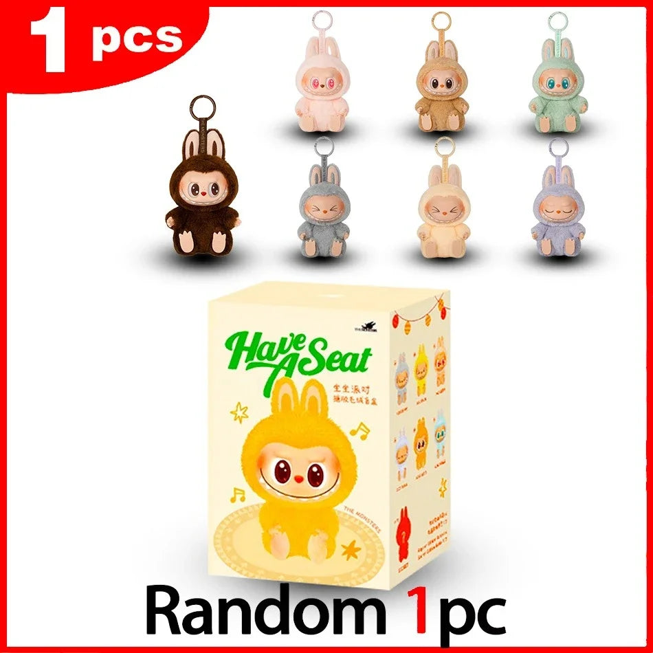 1:1 High Quality for La BuBu Blind Box Series PVC for La BuBu Macaron Pendant Doll Monster Keychain Birthday Christmas Gift