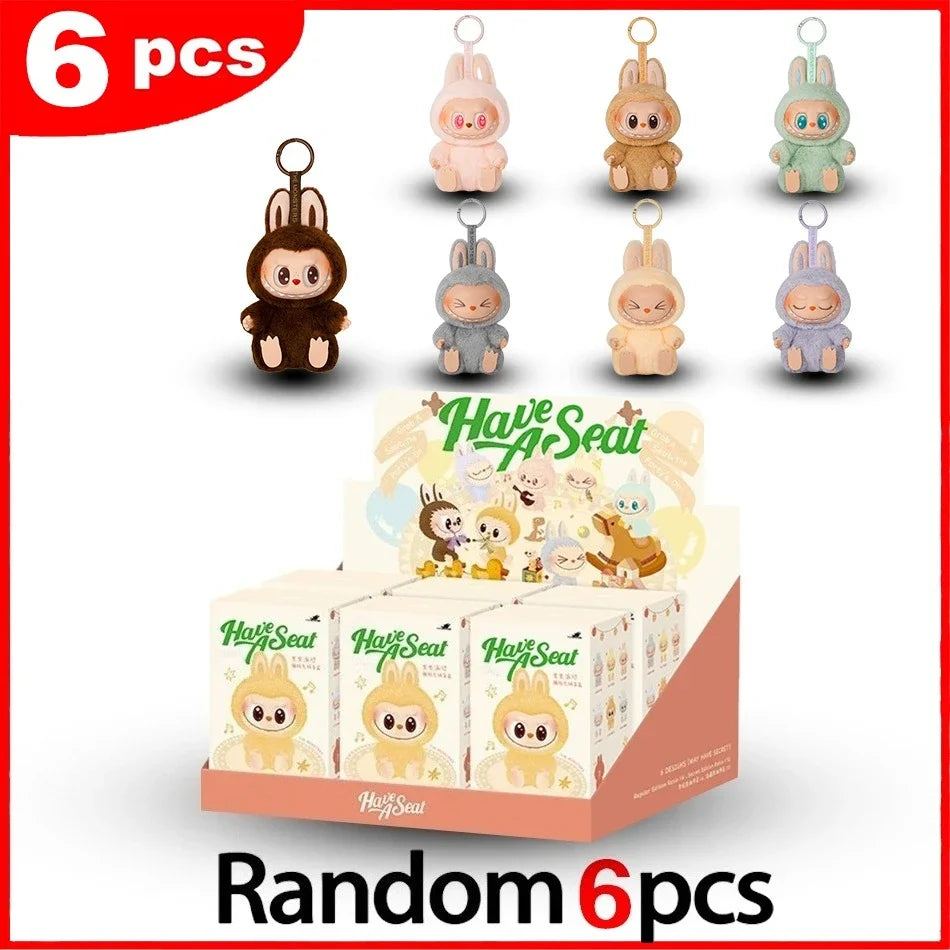 1:1 High Quality for La BuBu Blind Box Series PVC for La BuBu Macaron Pendant Doll Monster Keychain Birthday Christmas Gift