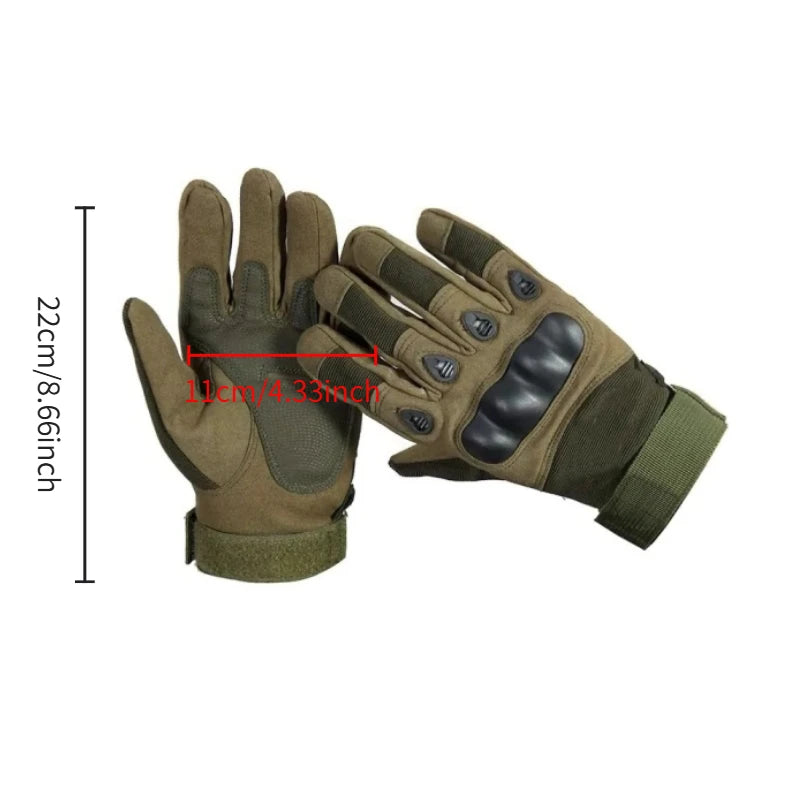 Tactical Military Gloves, Color Bullet Air Gun Shooting, Soldier Combat Anti Slip Bicycle All Finger Gloves, MEN&