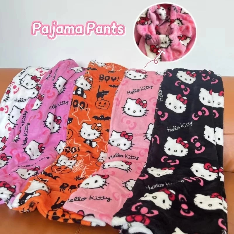 Y2K Hello Kitty Pajamas Pants Sanrio Anime Women&