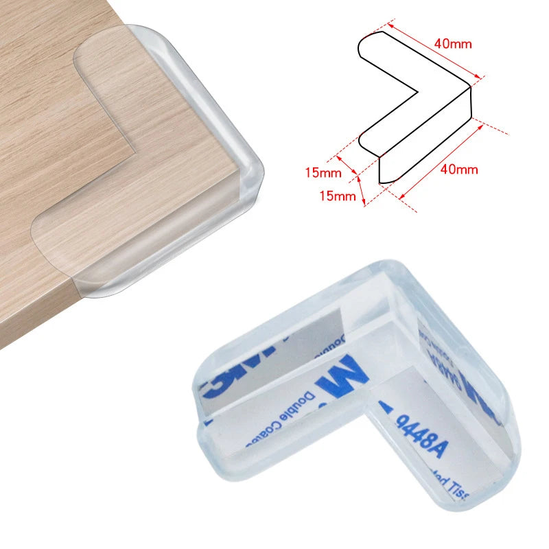 Baby Safety Silicone Table Corner Protector Furniture Edge Protection Cover Transparent Children Anti Collision Edge Guards