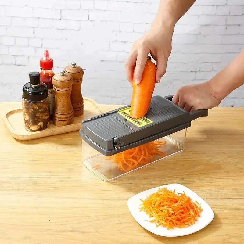 Multifunctional Vegetable Chopper Handle Food Grate Food Chopper Vegetable Slicer Dicer Cut 14/16 in 1 Kitchen Items Cocina
