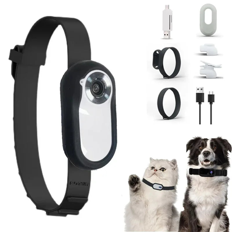 HD 1080P Dog & Cat Collar Camera – Wireless, No WiFi Needed, Records Video