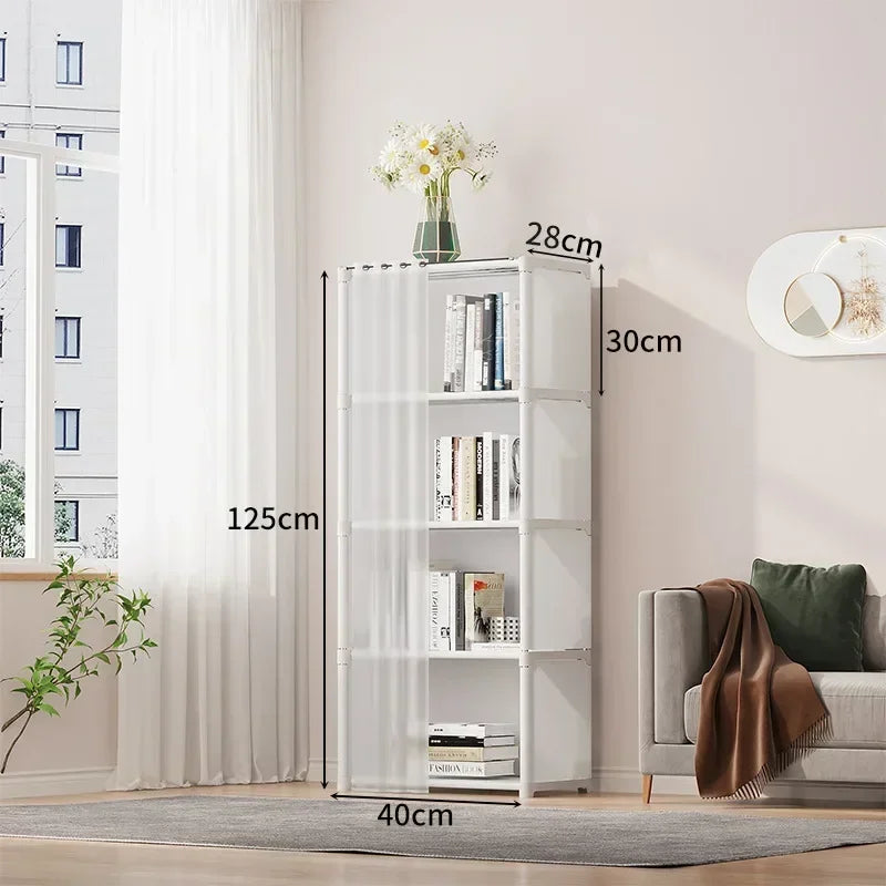 Simple Wardrobe Simple Cloth Wardrobe High-capacity Multipurpose Storage Rack Strong Load-bearing Capacity Dustproof Bookshelf