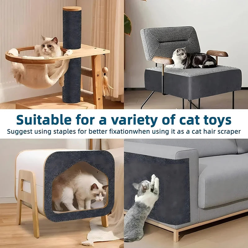 Cat Scratch Mat Trimmable Self-Adhesive Carpet Mat Pad Anti Cat Pet Scratcher Furniture Couch Corner Indoor Sofa Wall Protector