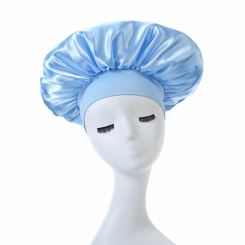 Newly Satin Night Hair Cap Women&