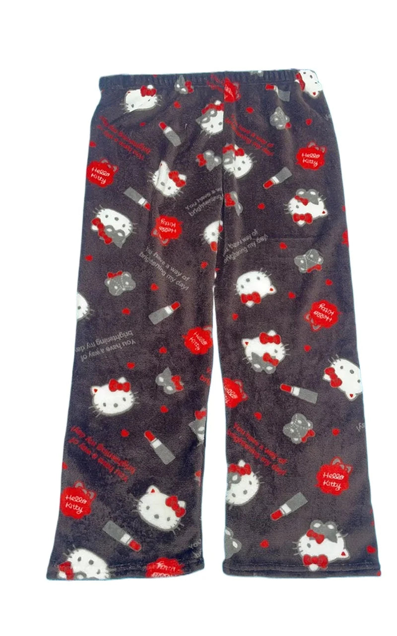 Y2K Hello Kitty Pajamas Pants Sanrio Anime Women&