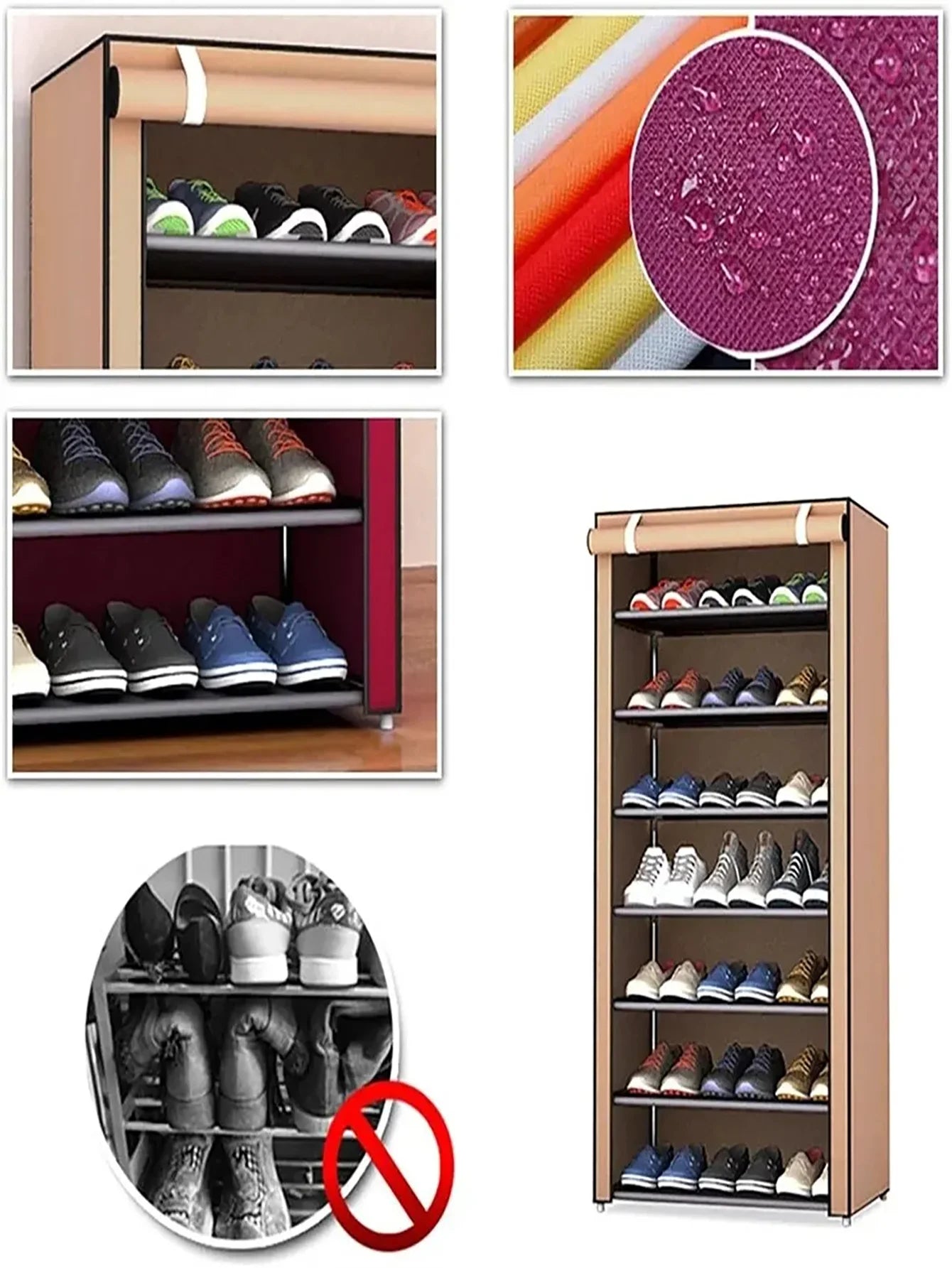 10/8/6 Layers Shoes Rack Organizer Space-saving Cabinets Shoes Shelf Rack Home Furniture Dustproof Shelf Dormitory Organizer