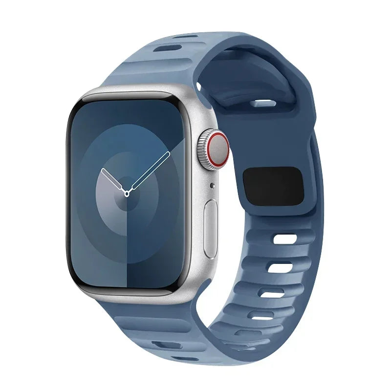 Silicone Sport Strap For Apple Watch Band 49mm 45mm 44mm 42mm 40mm 41mm 38 correa bracelet iwatch Series 9 8 7 6 5 4 3 se ultra