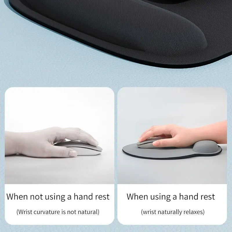 Coolcirc Black Mouse Pad Large Thickened Non Slip Learning And Office EVA Wrist Pad