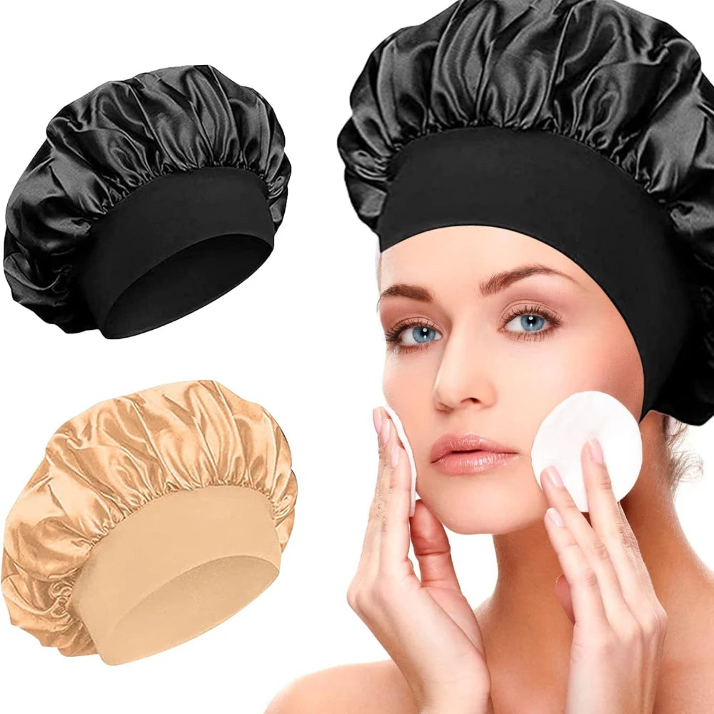 Newly Satin Night Hair Cap Women&
