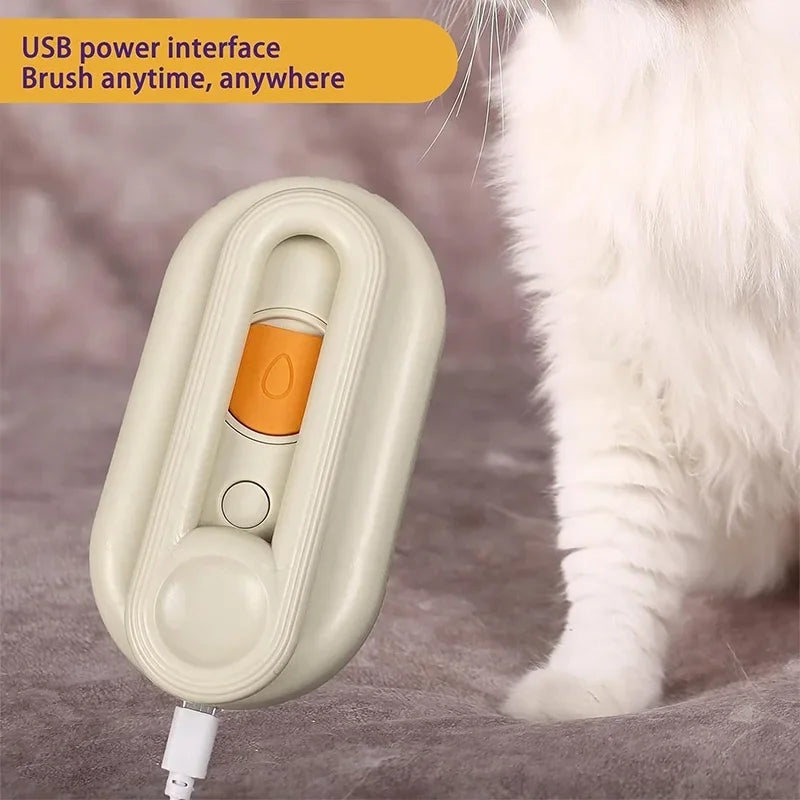 Xiaomi 3-in-1 Cat & Dog Steam Brush – Electric Grooming & Hair Removal Comb